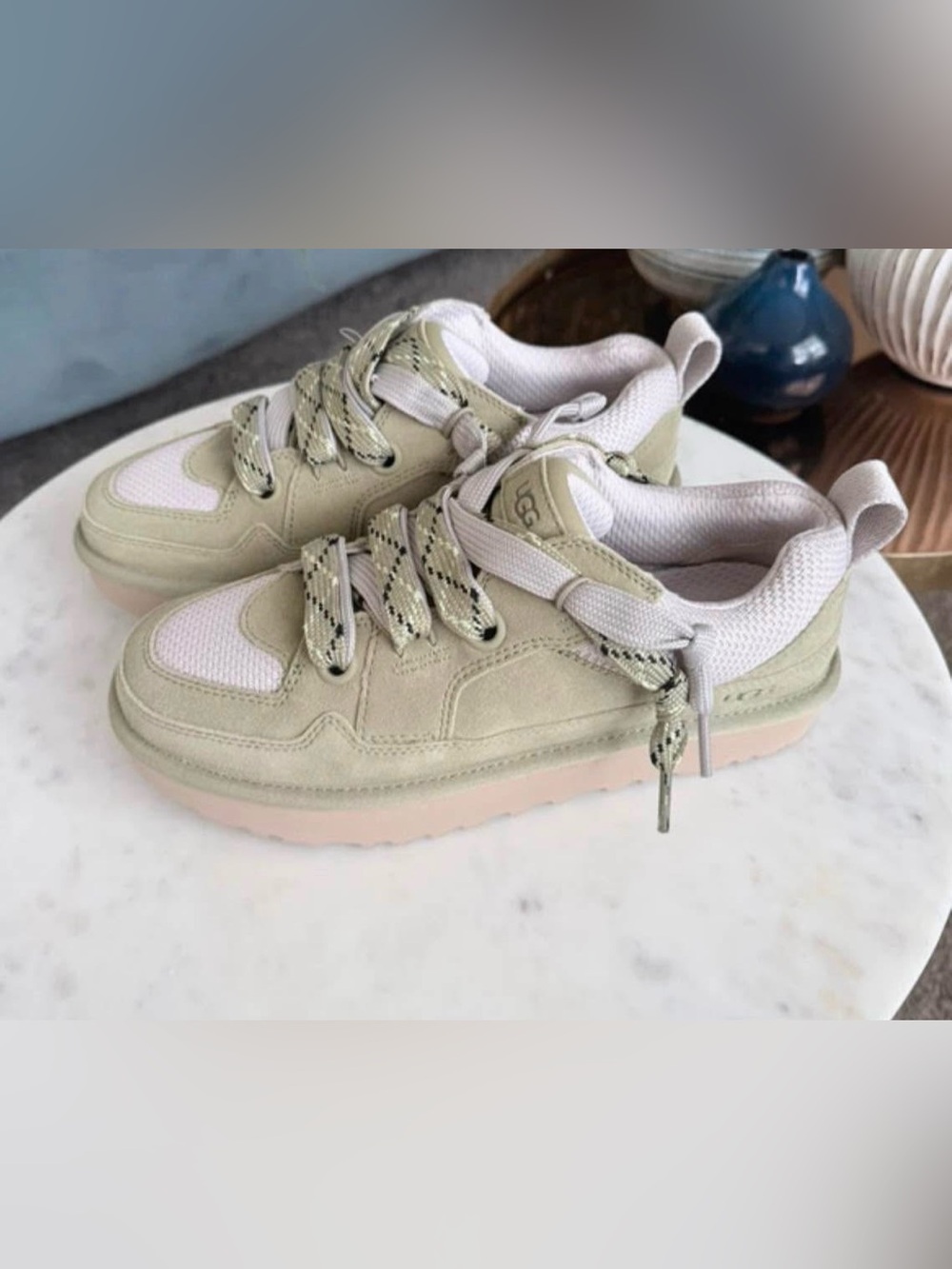 UGG  Sage Green 
 Lace-Up Sneakers